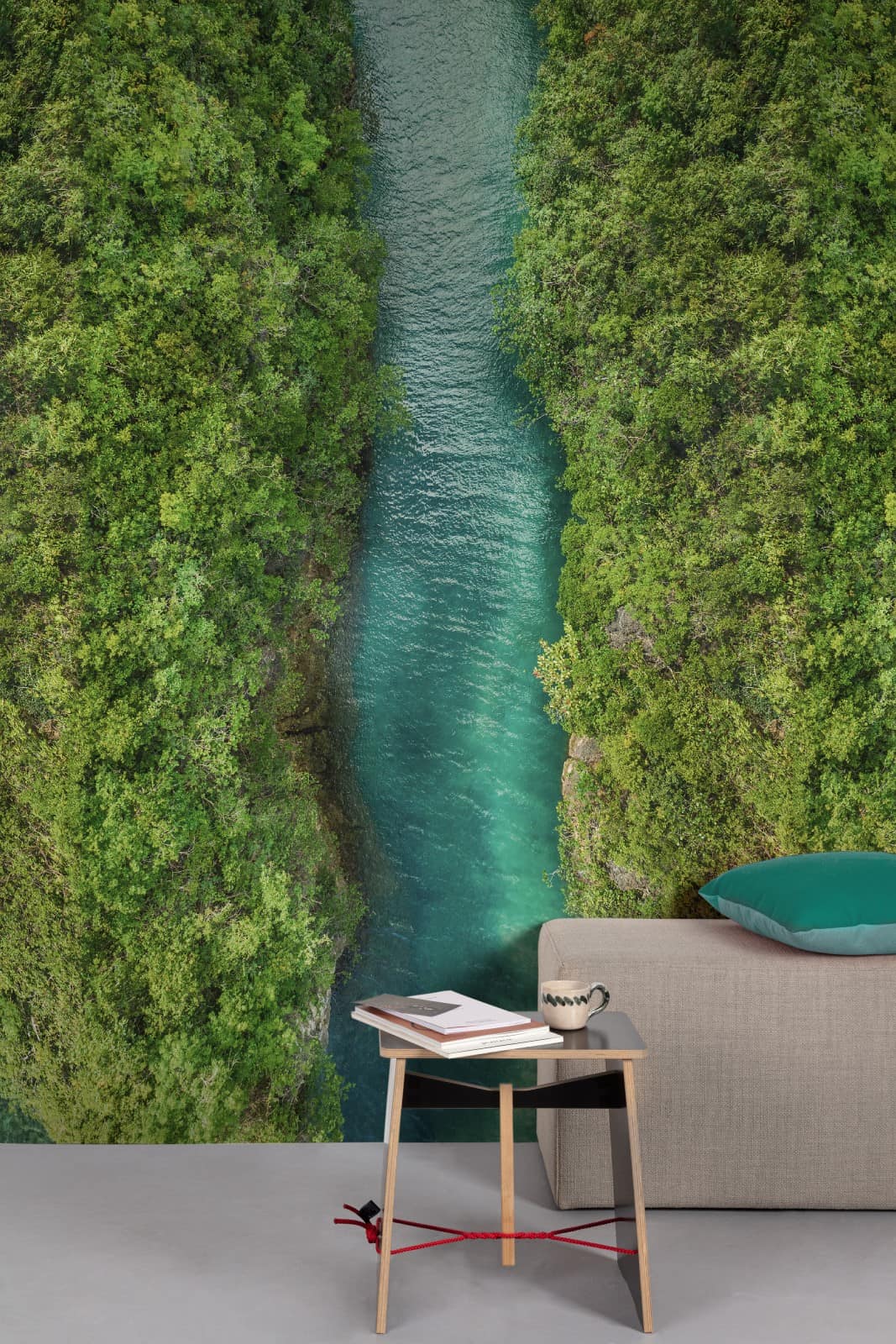  Digitaldruck Landschaft Fluss Blau Grün ML1401