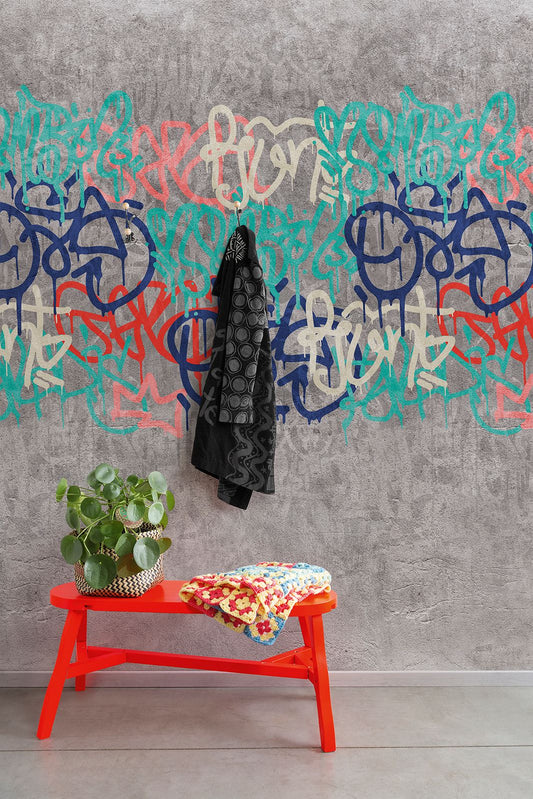  Digitaldruck Vlies-Fototapete Grafitti Beton-Optik | A35201
