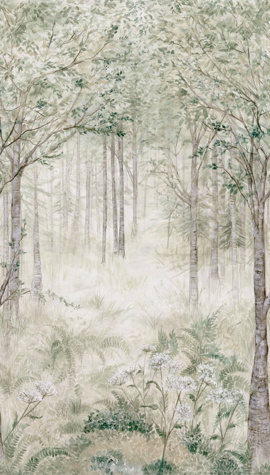  Digitaldruck Wald Landschaft Grün Beige Braun ML2801