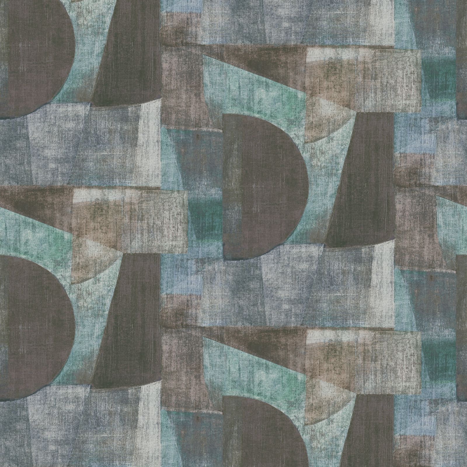  Fototapete Grafisch 3D-Effekt Vlies Blau Braun 521733 Rasch