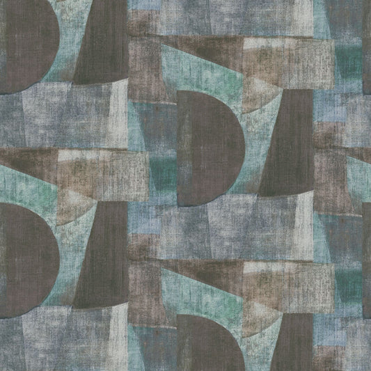  Fototapete Grafisch 3D-Effekt Vlies Blau Braun 521733 Rasch