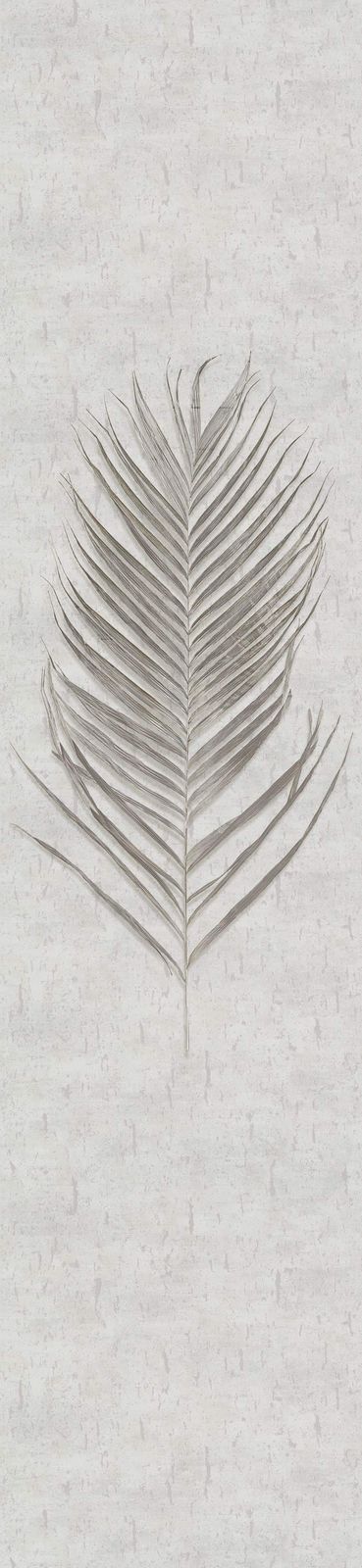  Fototapete Panel Floral Blatt Grau 33276