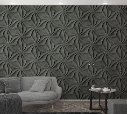  Fototapete Vlies 3D Grafisch Geometrisch Anthrazit 47228
