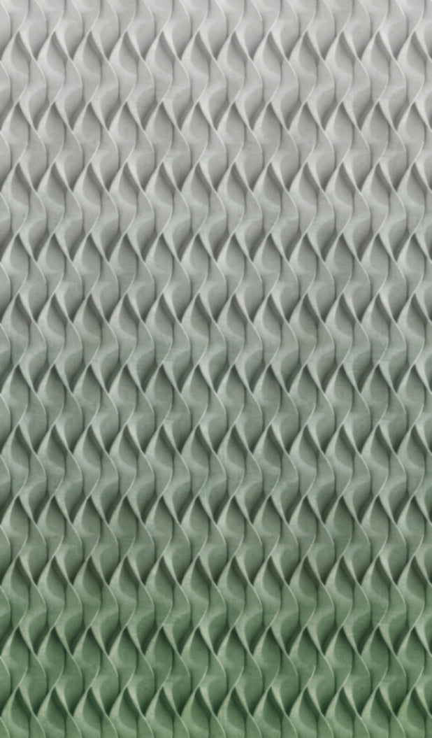  Fototapete Vlies 3D Wellen Grafisch Grau Grün 47252