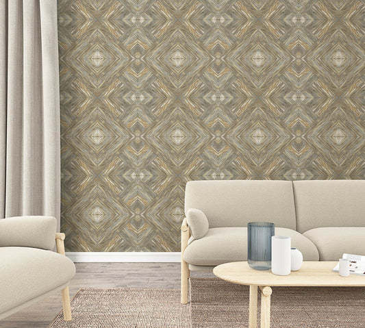  Fototapete Vlies Grafisch Holz-Optik Braun Beige 47249