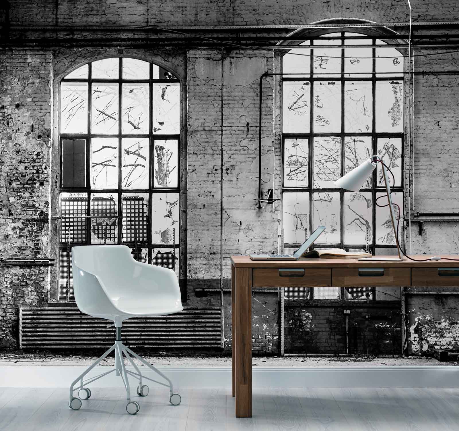  Rasch Fototapete Vlies 940930 Loft Fenster Schwarz Weiß