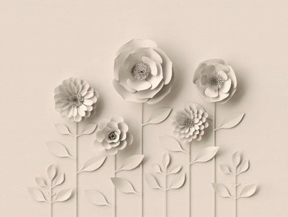 A.S. Creation Fototapeten 3D Floral Blumen Grau Vlies 38293-1
