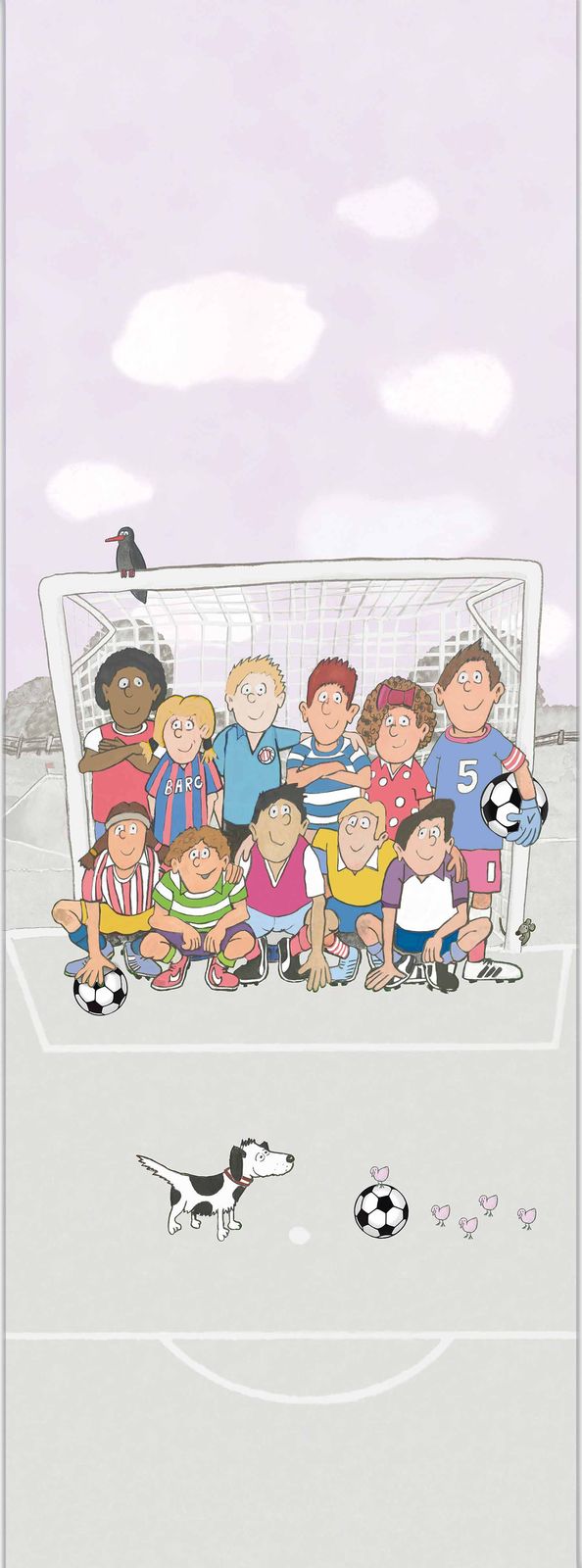  Kinder Wandbild Fußball Grau Rosa Jonas Kötz 46505