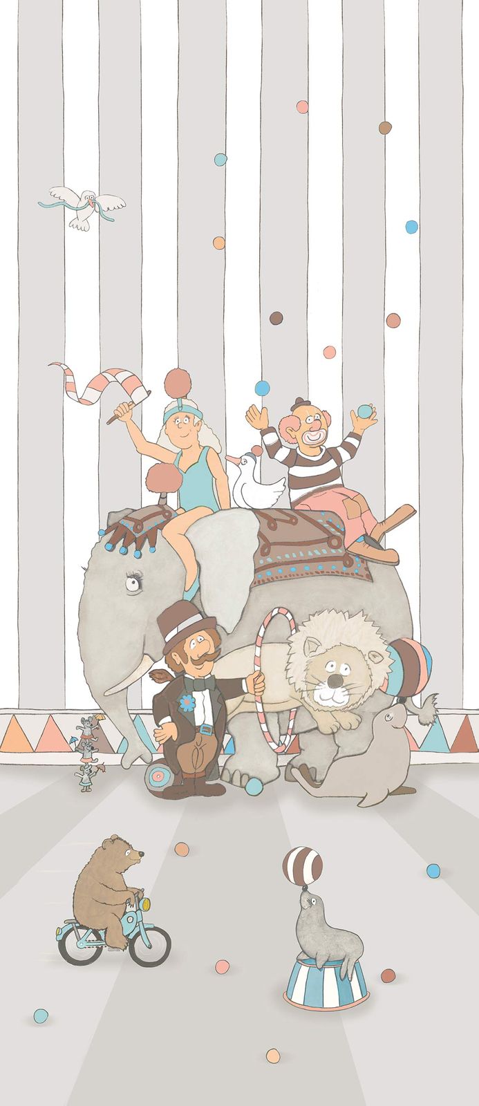  Kinder Wandbild Zirkusmanege Grau Bunt Jonas Kötz 46508