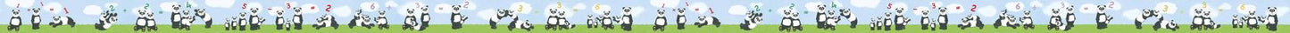  Kinderbordüre Panda Zahlen Blau Grün Jonas Kötz 46517