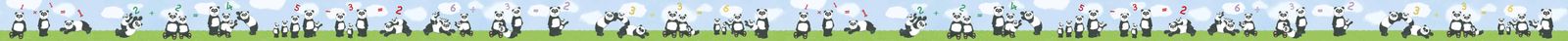  Kinderbordüre Panda Zahlen Blau Grün Jonas Kötz 46517