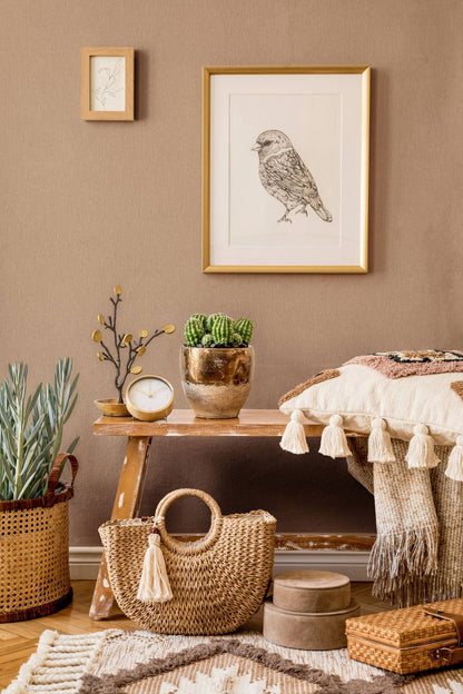  Marburg Vliestapete Uni Beige Grau 33965 Botanica