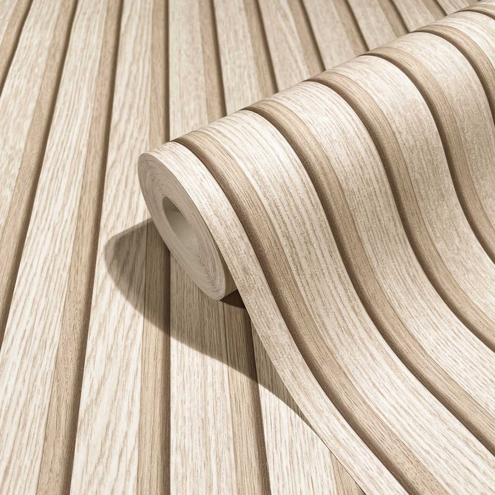  Marburg Vliestapete Paneele Holz Optik Beige Grau 33957