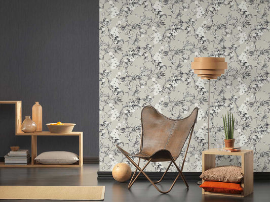 A.S. Creation Michalsky Tapete Vlies Blüten Floral Taupe Grau 36498-3