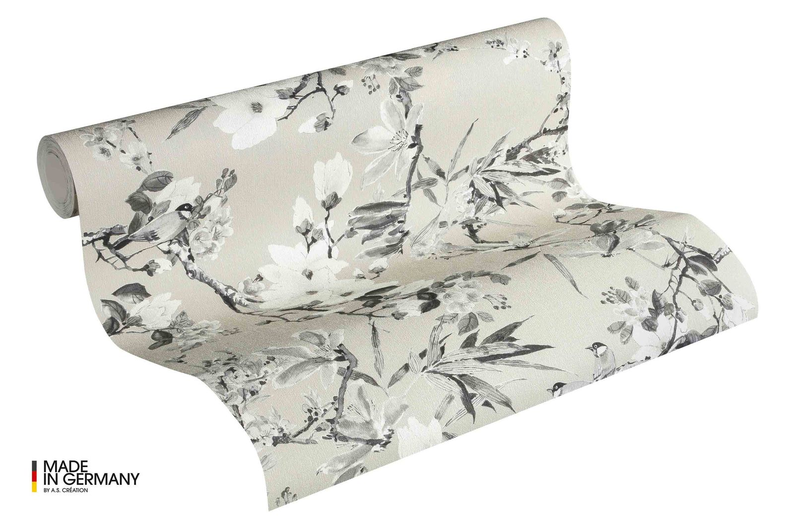 A.S. Creation Michalsky Tapete Vlies Blüten Floral Taupe Grau 36498-3
