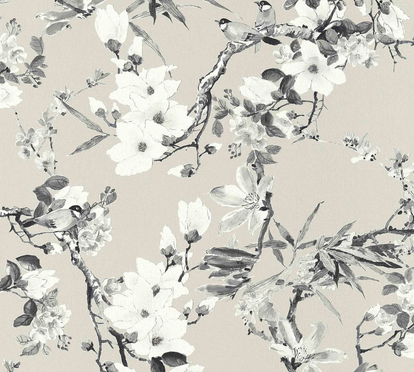 A.S. Creation Michalsky Tapete Vlies Blüten Floral Taupe Grau 36498-3