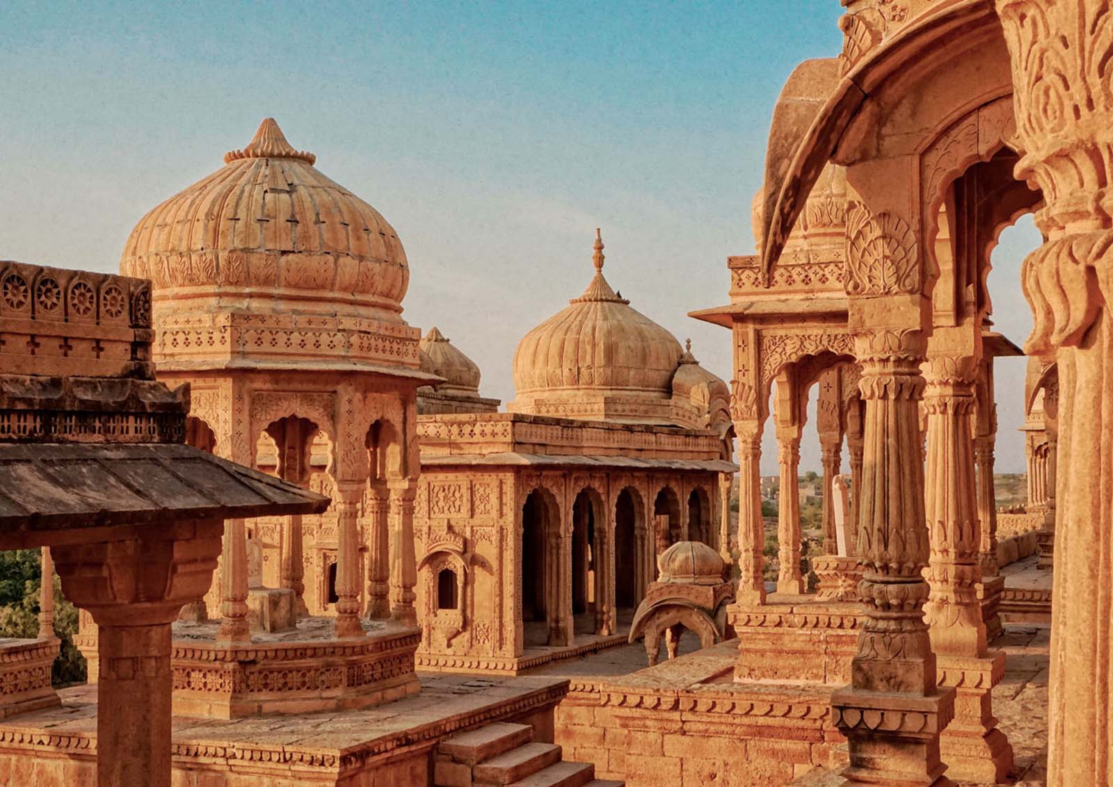  Fototapete Vlies Rasch 363500 Indien Tempel Braun Blau