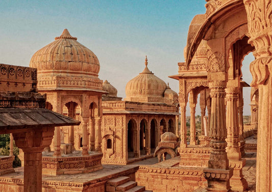  Fototapete Vlies Rasch 363500 Indien Tempel Braun Blau