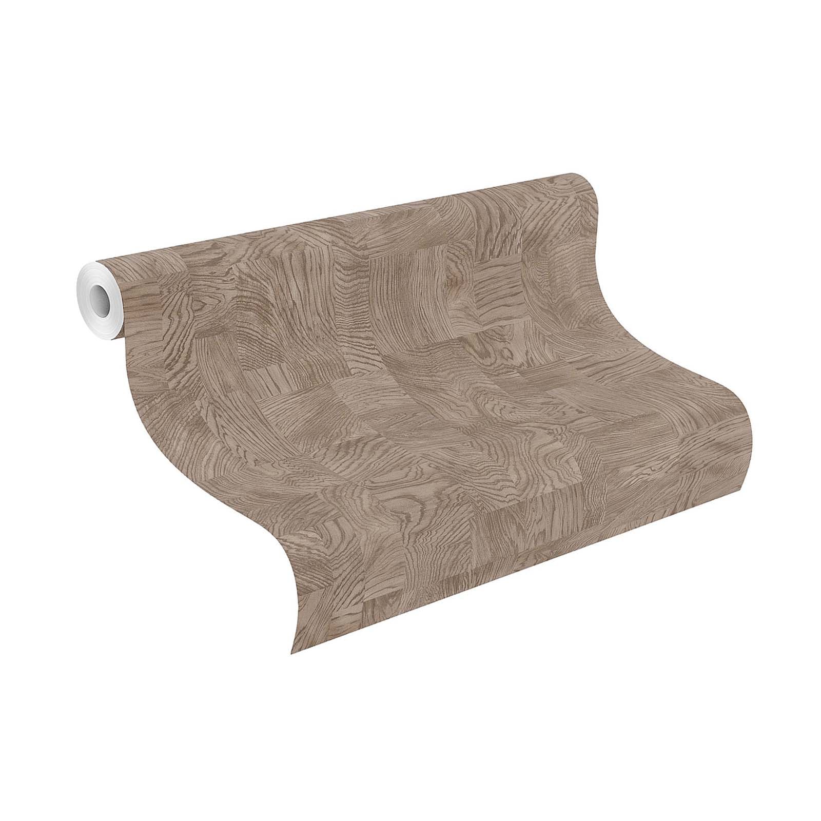  Vliestapete Rasch 751659 Holz Optik Geometrisch Braun Grau