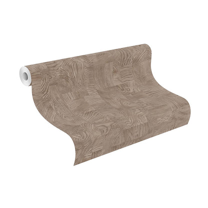  Vliestapete Rasch 751659 Holz Optik Geometrisch Braun Grau