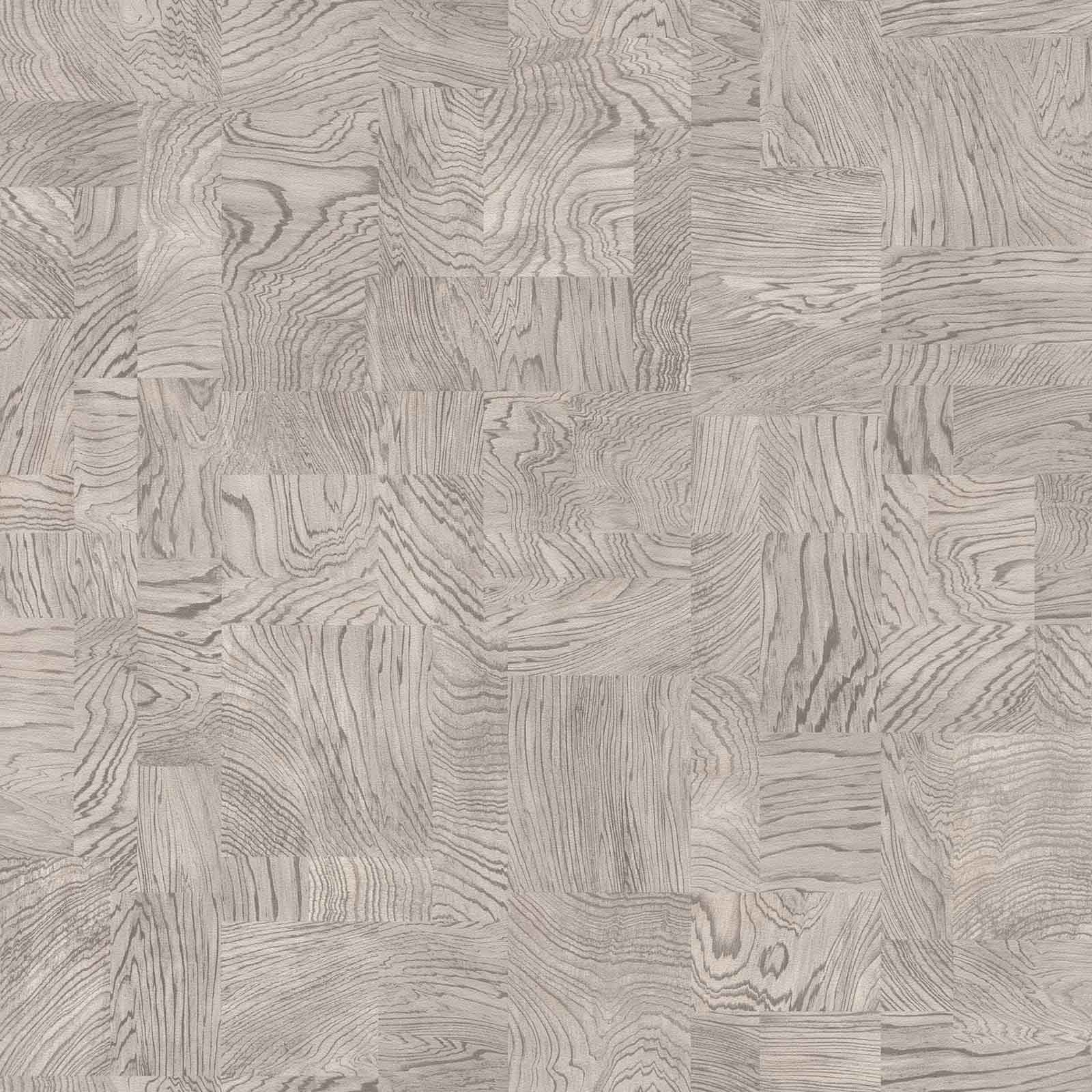  Vliestapete Rasch 751642 Holz Optik Geometrisch Hellgrau
