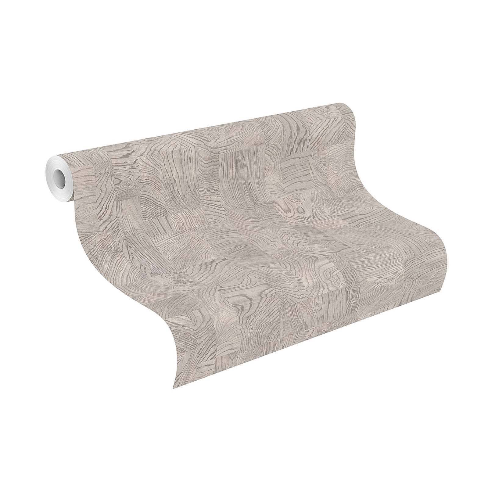  Vliestapete Rasch 751642 Holz Optik Geometrisch Hellgrau