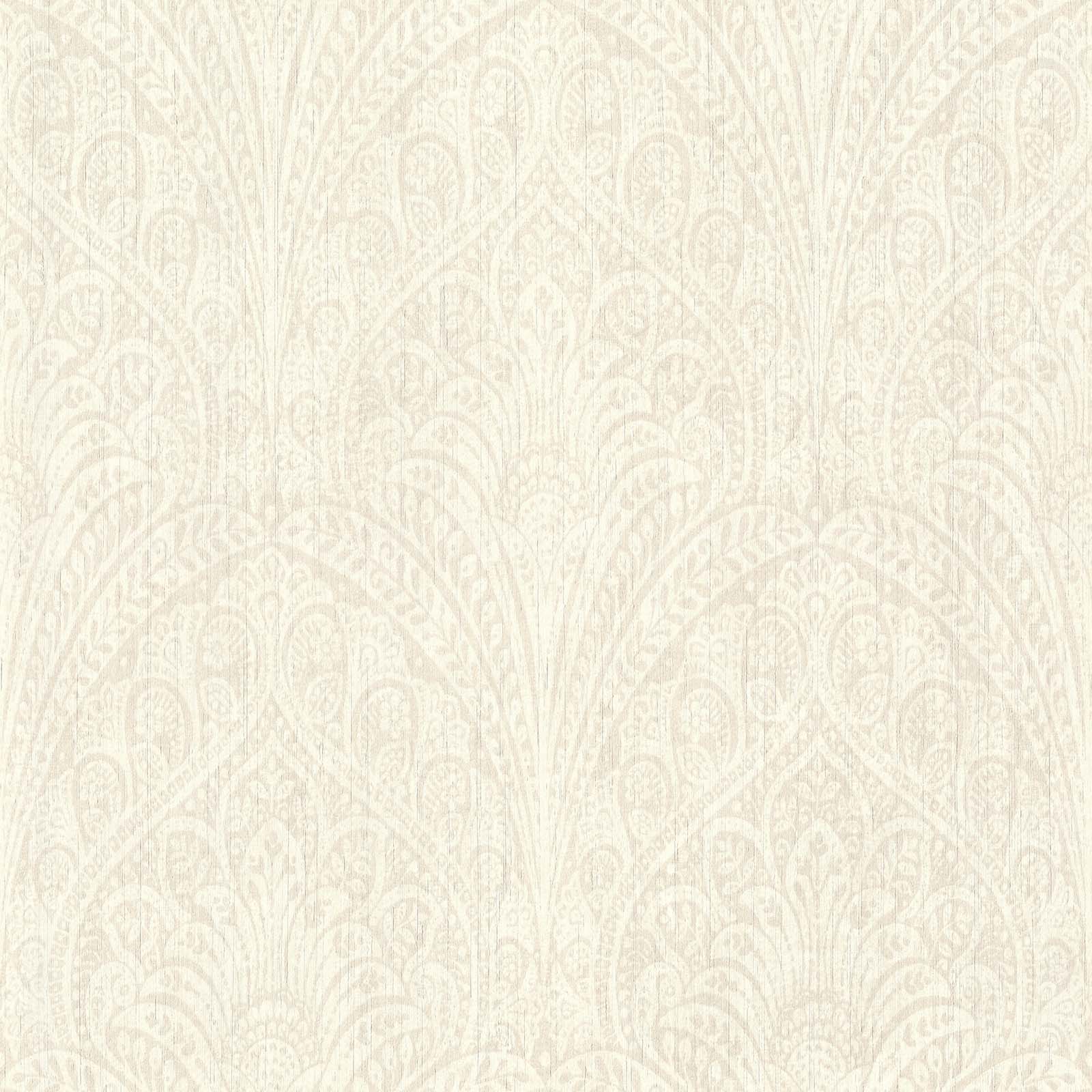  Vliestapete Rasch 746310 Floral Pasiley Weiß Silber Metallic