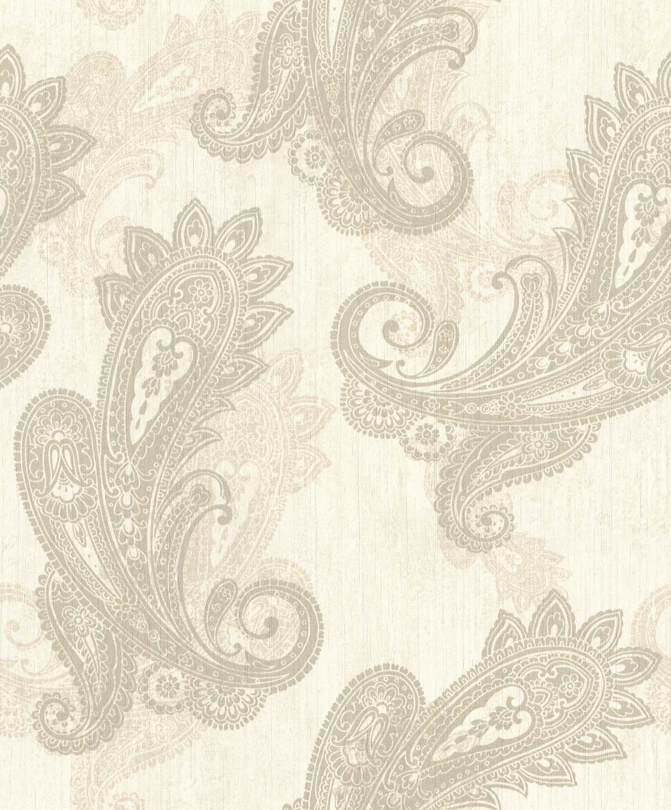  Vliestapete Rasch 746419 Ornamente Weiß Silber Metallic