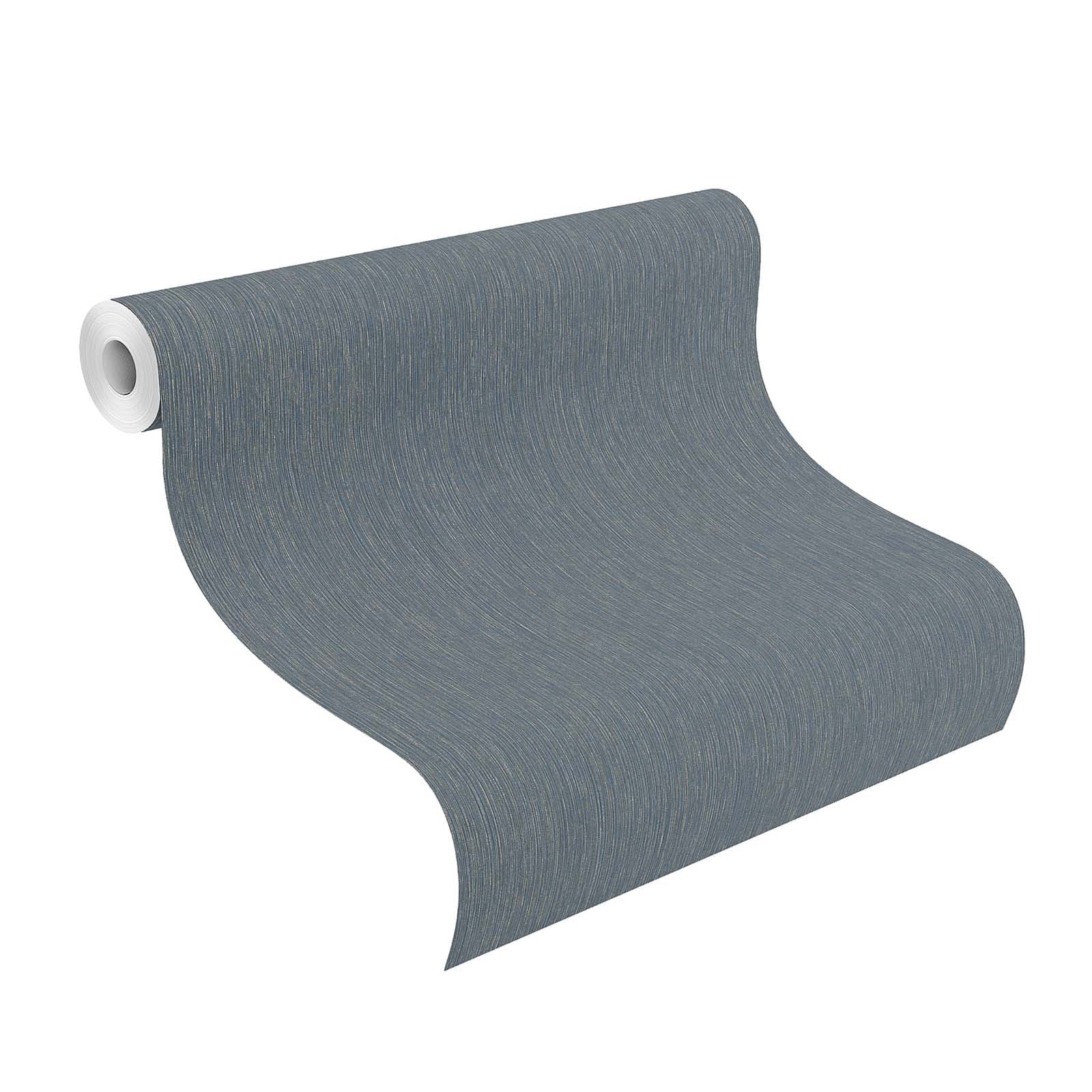  Vliestapete Rasch Blau Gold Einfarbig Linien 844436