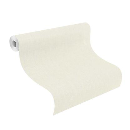  Rasch Vliestapete Textil-Optik Cremeweiß Glanz 528510