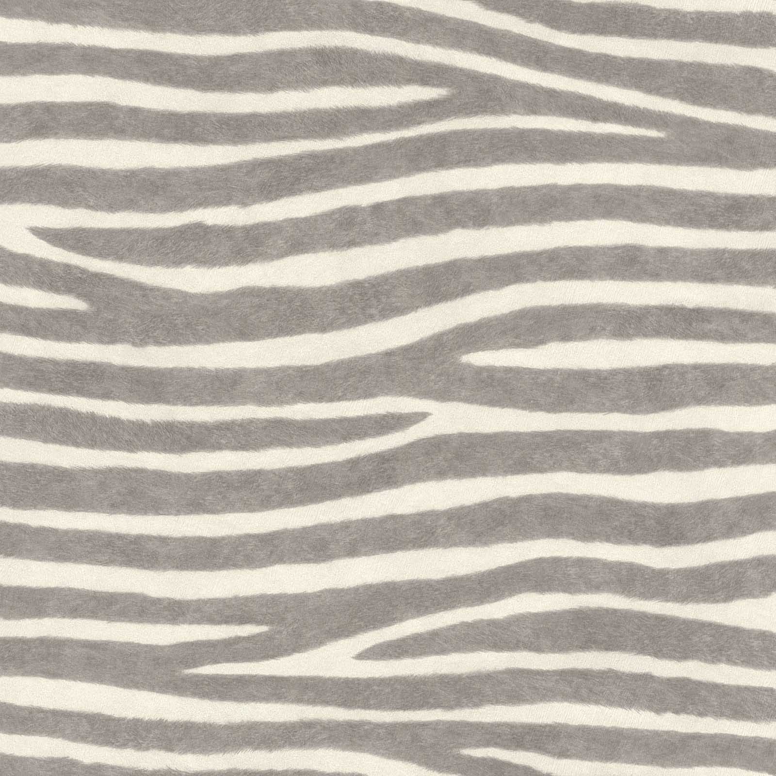  Vliestapete Rasch 751734 Felloptik Zebra Grau Weiß