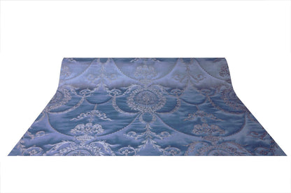  Satintapete Barock Blau Gold Glanz Rasch Trianon 532159