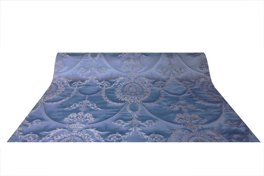  Satintapete Barock Blau Gold Glanz Rasch Trianon 532159