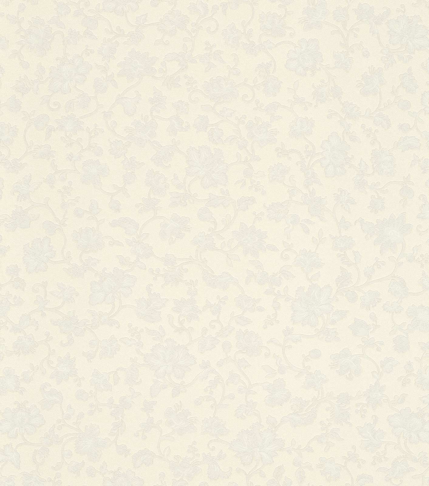  Satintapete Ranken Creme Glanz Rasch Trianon 532425