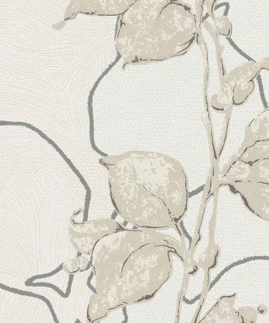  Tapete Vlies Floral Glanz-Effekt Creme Marburg 57942