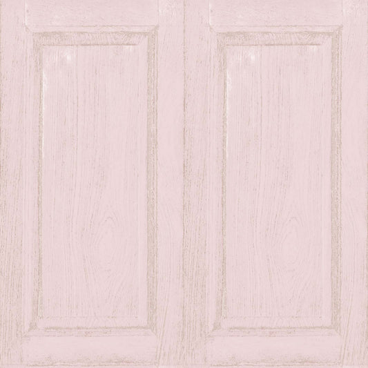  Tapete Kinder Holzkassetten Rosa Beige 005408