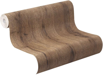  Tapete Vlies Holz-Optik Bretter Braun Rasch 514445