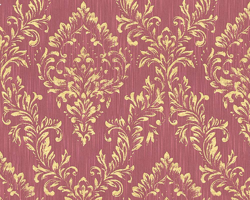  Tapete Textil Barock Hellrot Gold Architects Paper 30659-6