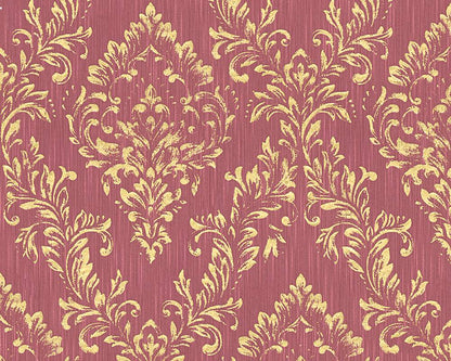  Tapete Textil Barock Hellrot Gold Architects Paper 30659-6
