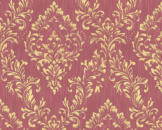  Tapete Textil Barock Hellrot Gold Architects Paper 30659-6