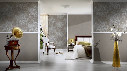  Tapete Textil Floral Taupe Silber Architects Paper 30657-4