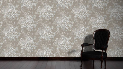  Tapete Textil Floral Taupe Silber Architects Paper 30657-4