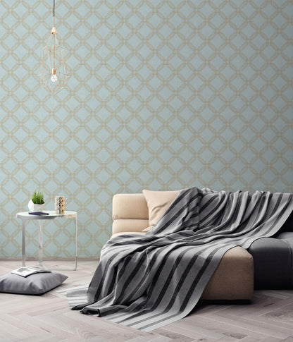 A.S. Creation Tapete Vlies Blaugrau Geflecht-Optik 37477-2 | 374772