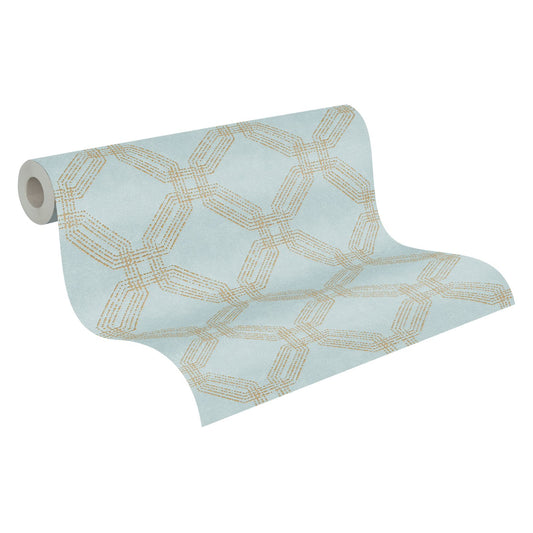 A.S. Creation Tapete Vlies Blaugrau Geflecht-Optik 37477-2 | 374772