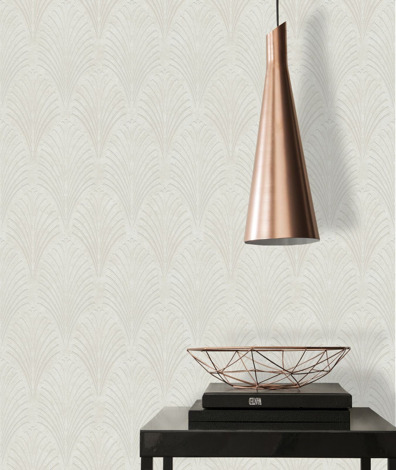 A.S. Creation Tapete Vlies Grauweiß Muster Art Deco 37482-1 | 374821