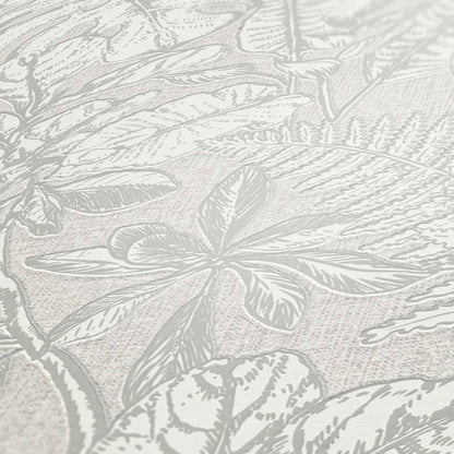 A.S. Creation Tapete Vlies 37520-1 Dschungel Grau Weiß