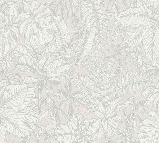A.S. Creation Tapete Vlies 37520-1 Dschungel Grau Weiß