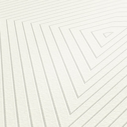 A.S. Creation Tapete Vlies 37522-1 Geometrisch Weiß Grau-silber