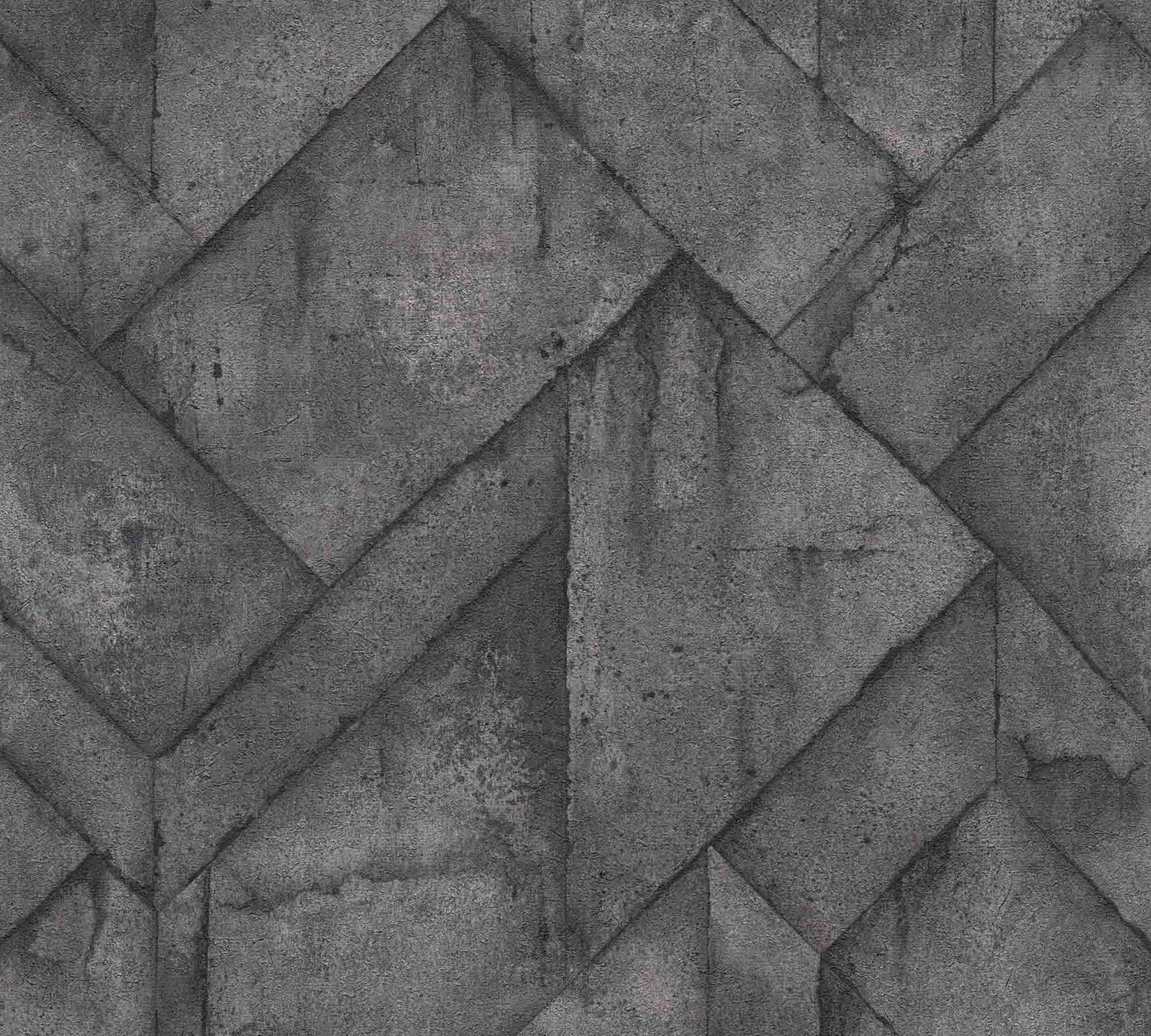 A.S. Creation Tapete Vlies 37741-2 Beton Grafisch Anthrazit