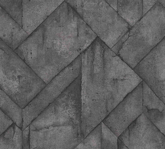 A.S. Creation Tapete Vlies 37741-2 Beton Grafisch Anthrazit